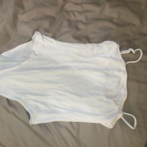 Charlotte Russe S white, thermal bodysuit